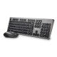 NGS IDOL KIT teclado Ratón incluido RF inalámbrico QWERTY Negro, Plata