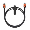 Urban Armor Gear Kevlar cable USB 1,5 m USB 2.0 USB C Negro, Naranja
