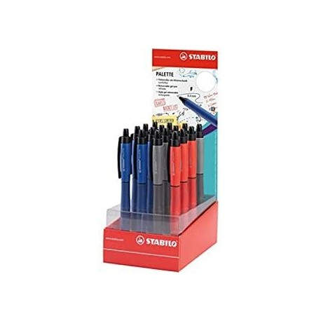 STABILO EXPOSITOR BOLÍGRAFO TINTA DE GEL RETRÁCTIL PALETTE FINE SURTIDO  -16U-