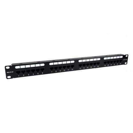 Phasak Patch panel 19'' 24P Cat.6A UTP RJ45 DUAL 1U - PU 2421