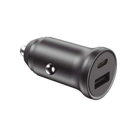 Ksix Cargador de coche 20 W, Carga rápida, Power Delivery y Quick Charge 3.0, Multipuerto, Negro