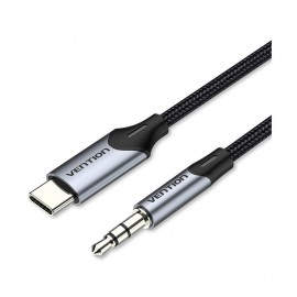 Vention Cable Conversor Audio BGKHF/ USB Tipo-C Macho - Jack 3.5 Macho/ 1m/ Gris