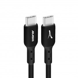 Akashi ALTCABLTCTCBLK cable USB 1,5 m USB C Negro