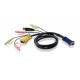 ATEN - Aten 2L5302U 1.8m Negro cable para video, teclado y ratón (kvm) - 2L5302U