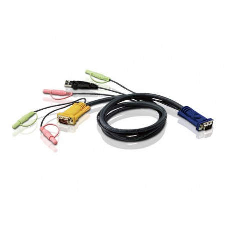 ATEN - Aten 2L5302U 1.8m Negro cable para video, teclado y ratón (kvm) - 2L5302U