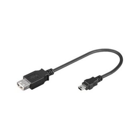 Wentronic USB-Hembra a MiniUSB-Macho 0.2m - Cable USB
