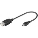 Wentronic USB-Hembra a MiniUSB-Macho 0.2m - Cable USB