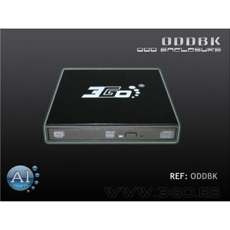 3GO ODDBK caja para disco duro externo Negro