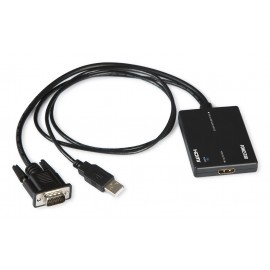 Fonestar FO-445 adaptador de cable de vídeo VGA (D-Sub) HDMI Negro