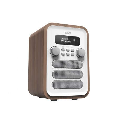 Denver DAB-48WHITE radio Personal Digital Blanco, Madera