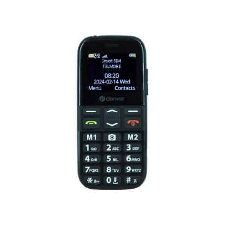DENVER - Telefono movil denver bas - 18600l 1.77pulgadas - sms - quand band - camara - boton sos - para mayores - BAS-18600L