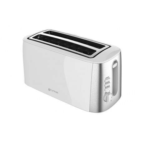 GRUNKEL - Grunkel TS-DOBLEMAXI tostadora 4 rebanada(s) 1400 W Plata, Blanco - ts-doblemaxi