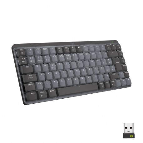 Logitech MX Mini Mechanical teclado RF Wireless + Bluetooth QWERTY Internacional de EE.UU. Grafito, Gris