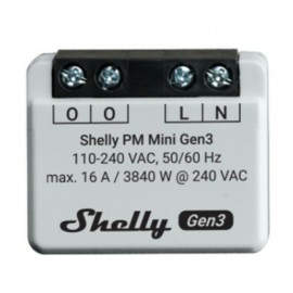 Shelly PM Mini Gen3 Interruptor inteligente 1P Gris