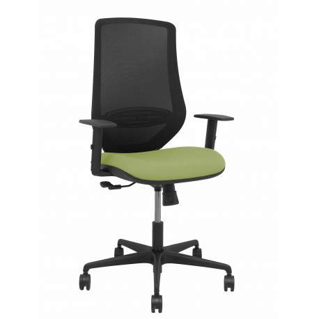 Silla Mardos sincro malla negra bali verde oliva brazo regulable
