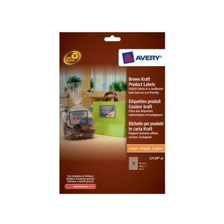 Avery Brown Kraft Product Labels Marrón
