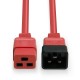 Lindy 30123 cable de transmisión Rojo 1 m C19 acoplador C20 acoplador