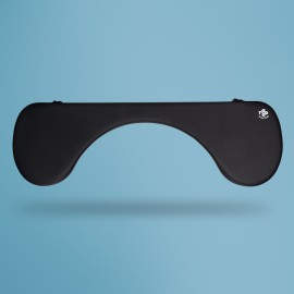 Reposabrazos R-Go, ergonómico, simétrico, con recorte abdominal, espuma blanda, negro