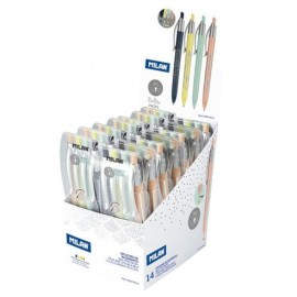 MILAN BOLÍGRAFO P1 SILVER 4 COLORES EXPOSITOR -14U-
