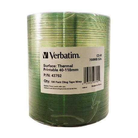 VERBATIM - Verbatim 43792 CD en blanco CD-R 700 MB 100 pieza(s) - 43792