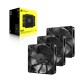 Corsair RS120 Carcasa del ordenador Ventilador 12 cm Negro 3 pieza(s)