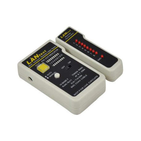 TESTEADOR PARA CABLE RJ11 RJ12 RJ45, COAXIAL