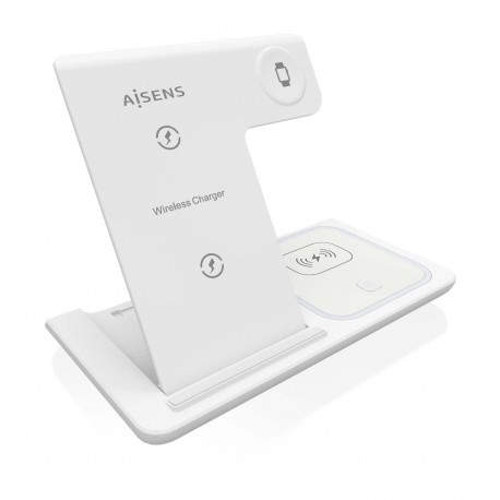 AISENS - AISENS Cargador Inalambrico USB-C 3 En 1 De 15W Para Movil, Apple Watch