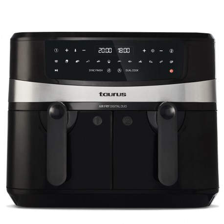 Taurus Air Fry Digital Duo Doble 9 L 2200 W Freidora de aire caliente Negro