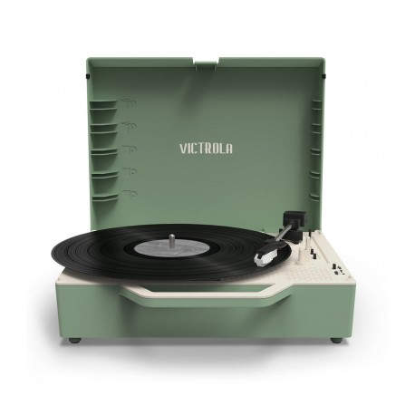 VICTROLA - Re-Spin Tocadiscos de tracción por correa Verde - VSC-725SB-BAS-INT