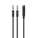 Gembird !Adapter audio stereo 3.5mm mini Jack/4PIN/ cable de audio 0,2 m 3,5mm 2 x 3,5mm Negro