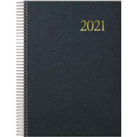 AGENDA SEGOVIA ESPIRAL DÍA PÁGINA 14 X 20 CM. COLOR NEGRO DOHE 11128.