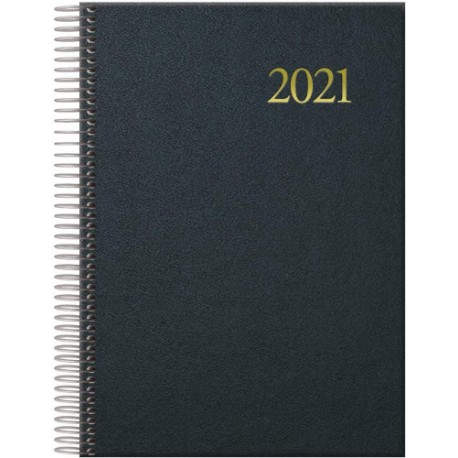 AGENDA SEGOVIA ESPIRAL DÍA PÁGINA 14 X 20 CM. COLOR NEGRO DOHE 11128.