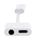 WAY - Lightning to Jack 3.5mm + female Lightning port adaptor -