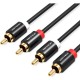 CABLE AUDIO ESTEREO 2xRCA/M 2xRCA/M 2 M NEGRO VENTION