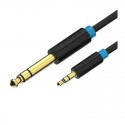CABLE AUDIO ESTEREO JACK 6.5/M JACK 3.5/M 1.5 M NEGRO VENTION