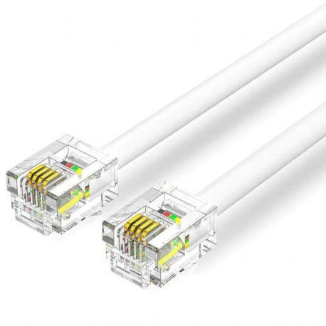 CABLE DE TELEFONO 6P4C BLANCO 20 M VENTION