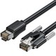 CABLE DE RED LATIGUILLO RJ45 CAT.6 SFTP AWG26 1 M NEGRO VENTION