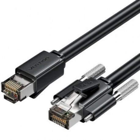 CABLE DE RED LATIGUILLO RJ45 CAT.6 SFTP AWG26 1 M NEGRO VENTION