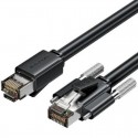 CABLE DE RED LATIGUILLO RJ45 CAT.6 SFTP AWG26 1 M NEGRO VENTION