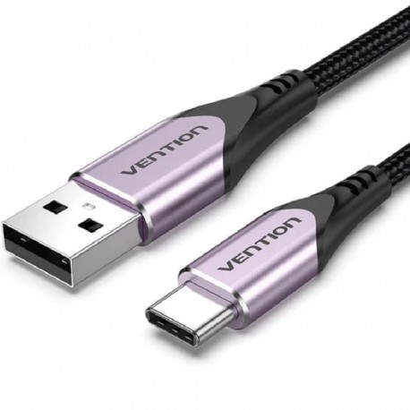 CABLE USB-A A USB-C M-M 2 M PURPURA VENTION