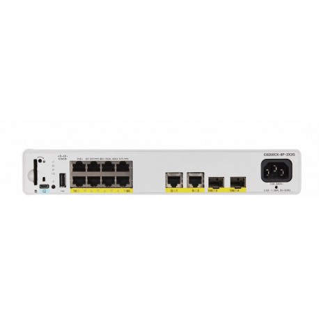 Cisco Catalyst C9200CX-8P-2X2G-E switch Gestionado L2/L3 Gigabit Ethernet (10/100/1000) Energía sobre Ethernet (PoE) Gris