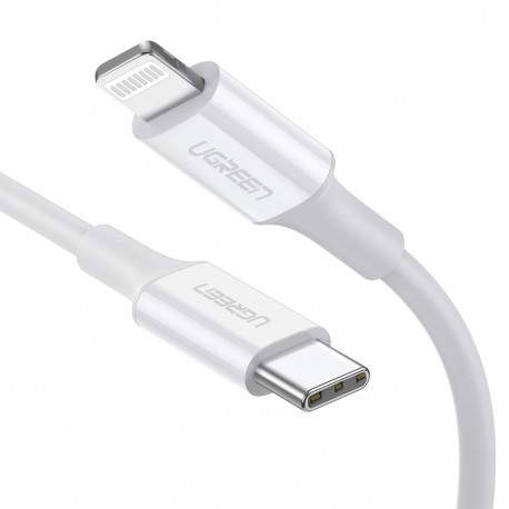 Ugreen 10493 cable USB 1 m USB C USB C/Lightning Blanco