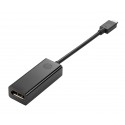 HP USB-C-zu-DP-Adapter Adaptador gráfico USB Negro