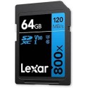 LEXAR 64GB PROFESSIONAL 800X PRO SDXC UHS-I CARDS,  UP TO 150MB/S READ, C10 V30 U3