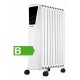 FENIX 2-2000, Radiador de fluido, efecto chimenea, 2000W, 9 elementos