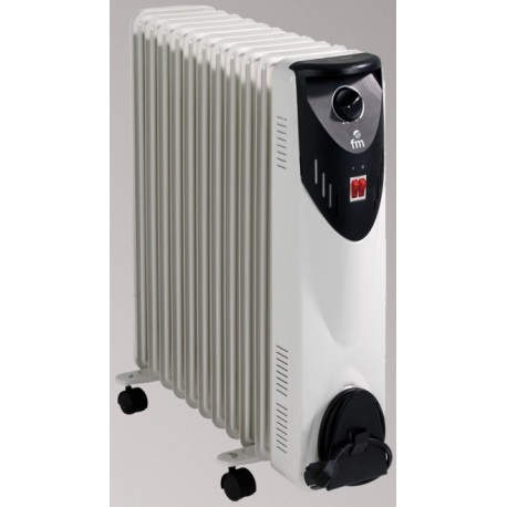 FM Calefacción RW-25 calefactor eléctrico Radiador Negro, Gris 2500 W