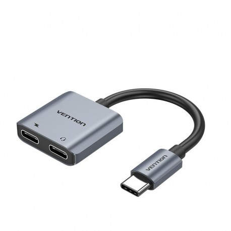 CONVERSOR USB-C/M A 2x USB-C/H GRIS VENTION