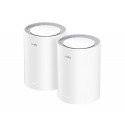 Cudy M3000 2-PACK sistema Wi-Fi Mesh (Wi-Fi en malla) Doble banda (2,4 GHz / 5 GHz) Wi-Fi 6 (802.11ax) Gris, Blanco 1 Interno