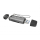 NATEC - LECTOR DE TARJETAS NATEC SCARAB 3 USB 3.1 GEN 1 USB-A + USB-C SD/MICRO SD - NCZ-2262