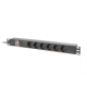 PDU-06F-0200-BK unidad de distribución de energía (PDU) 6 salidas AC 1U Negro